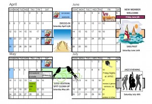 Social Calendar April to July
